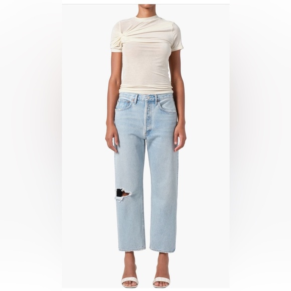 AGOLDE•'90s Ripped Mid Rise Crop Relaxed Straight
Leg Jeans
NWT•Sz 31=12 - Picture 5 of 9